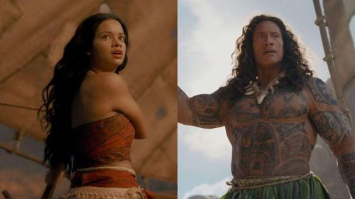 Tạo hình của Moana và á thần Maui bản live-action. Ảnh: Disney