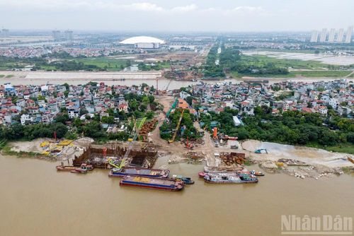 Điểm cuối của dự án là nút giao với đường Trường Sa (Quốc lộ 5 kéo dài), xã Đông Anh.