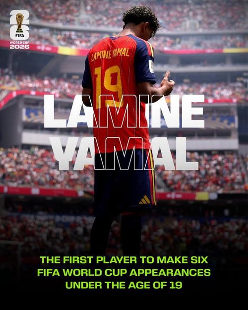 Lamine Yamal trở thành cầu thủ đầu tiên trong lịch sử có 6 lần ra sân tại World Cup trước tuổi 19. Ảnh: FIFA