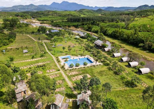 Khu nông trại, du lịch Suối Mây - Rose Farm tại xã Sông Vàng. Ảnh: HỒ QUÂN