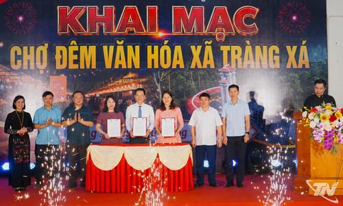 Lễ ký kết thỏa thuận hợp tác giữa UBND xã Tràng Xá, Liên minh hợp tác xã hữu cơ Dược liệu Việt Nam và Hợp tác xã Hương Vân Trà