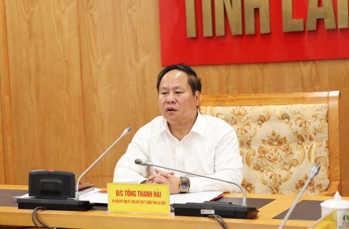 Đồng chí Tống Thanh Hải, Phó Chủ tịch Thường trực UBND tỉnh Lai Châu, Trưởng Ban Chỉ đạo chủ trì hội nghị phát biểu kết luận.
