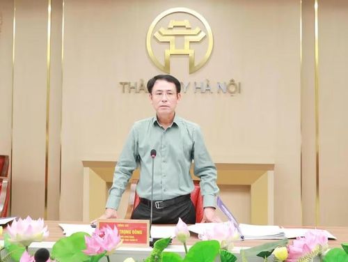 Phó Bí thư Thường trực Thành ủy Hà Nội Nguyễn Trọng Đông tại buổi làm việc ngày 10/7.