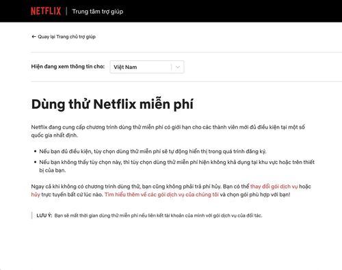  Netflix không công bố cụ thể điều kiện dùng thử miễn phí. Ảnh: Netflix.
