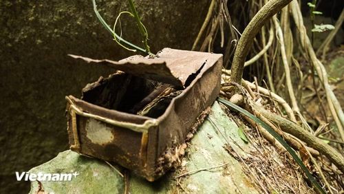 Một trong những di vật được tìm thấy tại Hang Đá Sập. (Ảnh: Thanh Phong/Vietnam+)