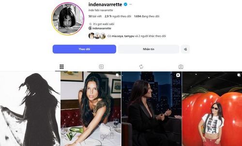 Instagram của Inde Navarrette hiện đã có hơn 2,9 triệu người theo dõi.