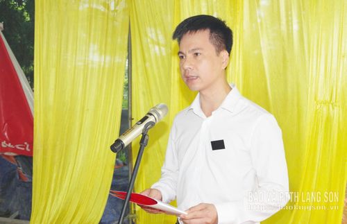 Bí thư Đảng ủy, Chủ tịch HĐND phường Kỳ Lừa phát biểu tại buổi lễ
