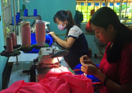 Phụ nữ nông thôn tích cực lao động, sản xuất, chung xây đời sống mới - Ảnh: Q.H