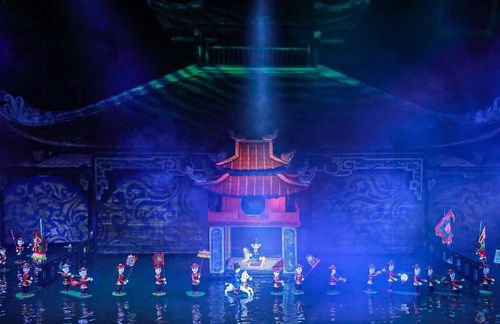 Nhà hát Múa rối Việt Nam luôn khẳng định là trung tâm nghệ thuật múa rối lớn nhất cả nước, góp phần xây dựng, phát triển nền văn hóa Việt Nam tiên tiến, đậm đà bản sắc dân tộc đúng theo tinh thần Nghị quyết số 80-NQ/TW của Bộ Chính trị về phát triển văn hóa Việt Nam. Ảnh: Khánh Hòa - TTXVN