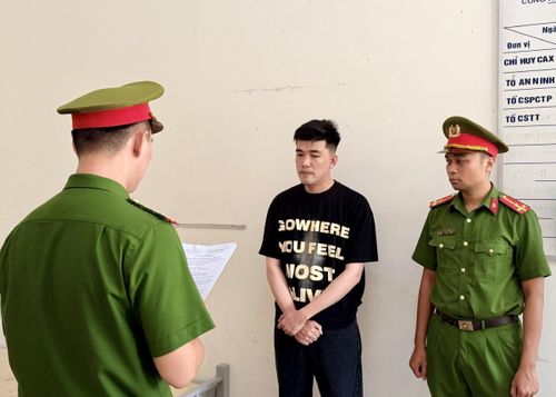 Cơ quan CSĐT Công an tỉnh Khánh Hòa khởi tố, bắt tạm giam đối tượng Nguyễn Minh Tâm. Ảnh: CAKH