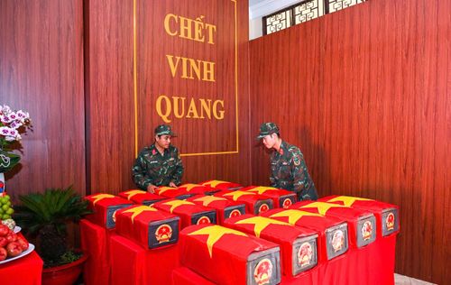 Khu vực quàn hài cốt liệt sĩ. Ảnh: MẠNH THẮNG