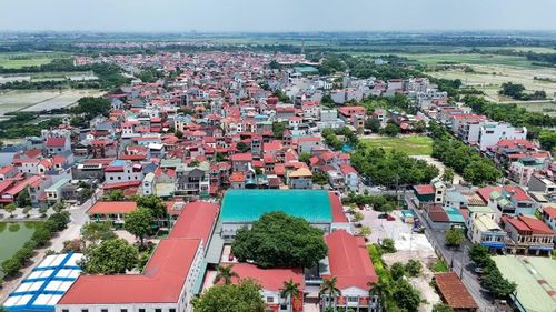  Xã Thư Lâm nhìn từ trên cao. Ảnh: Hữu Thắng. 