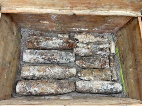 Các vật liệu nổ đã được thu gom để xử lý an toàn. Ảnh: NPA.