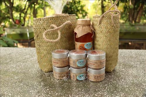 Bộ sản phẩm OCOP 4 sao của Mắm Bà Hai Diễm, Phú Thành (Đồng Tháp) được nhiều khách du lịch nước ngoài lựa chọn làm quà tặng.