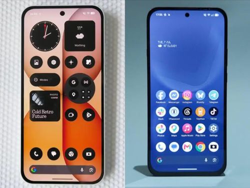 Về khả năng hiển thị, Nothing Phone (4a) (trái) là lựa chọn vượt trội nhờ màn hình sắc nét hơn, sáng hơn và có nhiều lợi thế hơn cho nhu cầu sử dụng lâu dài