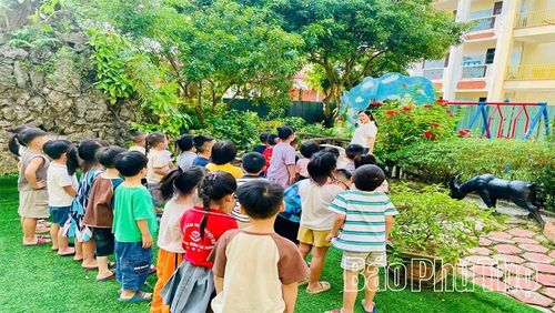 Nhiều địa phương lồng ghép tuyên truyền bảo vệ môi trường ngay tại từ cấp học mầm non.