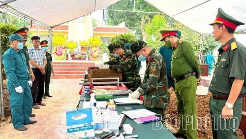 Các bước lấy mẫu ADN hài cốt liệt sĩ được thực hiện cẩn trọng, khoa học, đúng quy định.