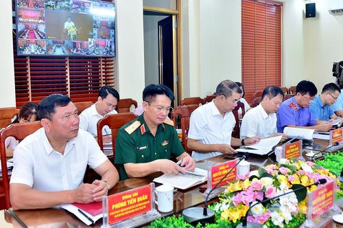 Các đại biểu dự hội nghị tại điểm cầu tỉnh Tuyên Quang.