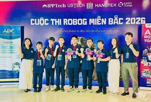Đội tuyển Robotics Trường THCS Quang Trung (phường Phan Đình Phùng, tỉnh Thái Nguyên) tham gia Cuộc thi ROBOG miền Bắc 2026.