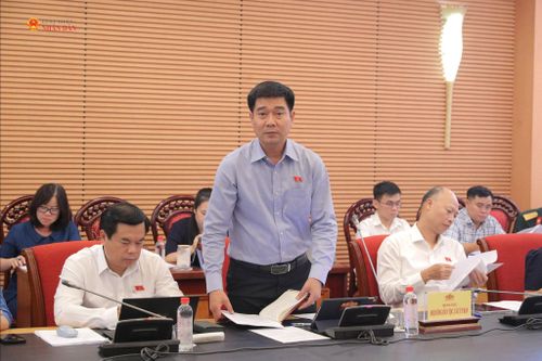 ĐBQH hoạt động chuyên trách tại Ủy ban Pháp luật và Tư pháp Lê Thanh Hoàn phát biểu