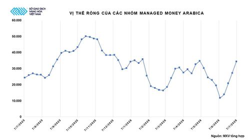 Vị thế mua ròng của các nhóm đầu tư. Nguồn: MXV