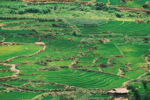 A Lù nằm dọc tuyến biên giới Việt Nam - Trung Quốc theo suối Lũng Pô, nổi bật với những thửa ruộng bậc thang và nhà trình tường của người Hà Nhì. Trong khi đó, thung lũng Thiên Sinh và Thề Pả là nơi có những cánh đồng bậc thang trải từ chân núi lên đỉnh, được nhiều nhiếp ảnh gia lựa chọn khám phá vào mùa lúa xanh.