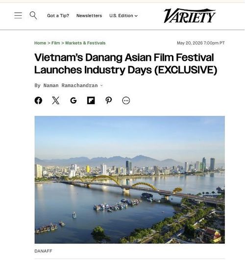 Hình ảnh Đà Nẵng và DANAFF IV trên tạp chí điện ảnh, giải trí hàng đầu Hollywood Variety