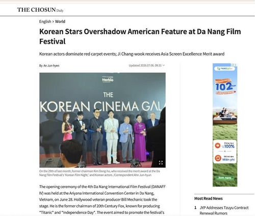 Nhật báo Chosun đưa tin về DANAFF IV