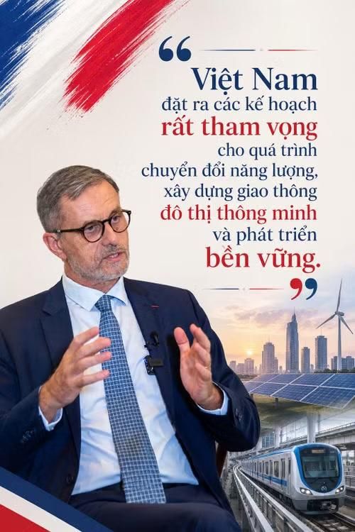 Phóng viên: Như Đại sứ vừa chia sẻ, quan hệ Đối tác chiến lược toàn diện đã mở ra triển vọng hợp tác mới cho hai nước. Theo Đại sứ, đâu là lĩnh vực hứa hẹn nhất để làm sâu sắc hơn nữa mối quan hệ Pháp-Việt Nam?