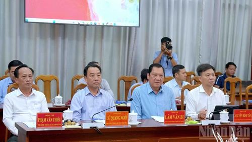 Lãnh đạo tỉnh Cà Mau tham dự buổi làm việc.
