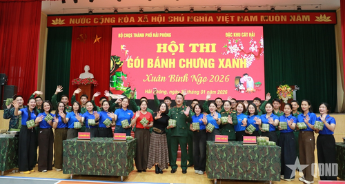 Hội Phụ nữ Bộ CHQS TP Hải Phòng tham gia chương trình Xuân Biên cương - Tết hải đảo tại đặc khu Cát Hải.