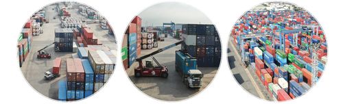  Hoạt động bốc dỡ hàng hóa tại một cảng biển trên địa bàn TPHCM. Ảnh: HOÀNG HÙNG 