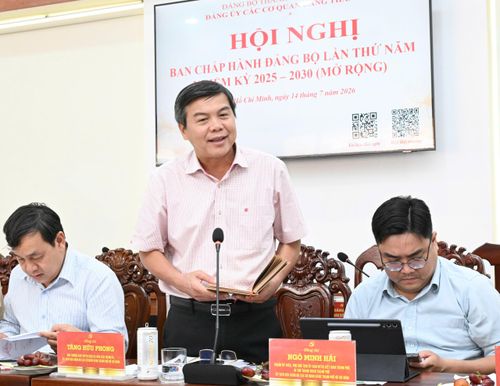  Phó Trưởng Ban Tuyên giáo và Dân vận Thành ủy TPHCM Tăng Hữu Phong nêu ý kiến. Ảnh: VIỆT DŨNG 