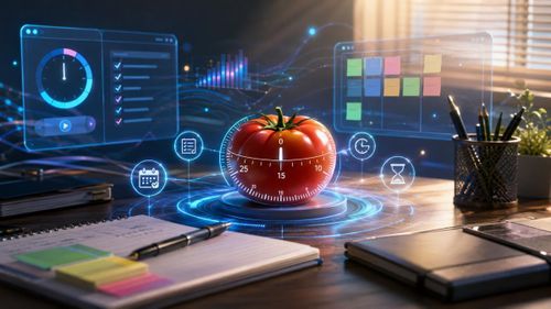 Việc ứng dụng phương pháp Pomodoro kết hợp với các công cụ quản lý thời gian giúp người học phân bổ nhịp độ học tập khoa học và tránh tình trạng mệt mỏi kéo dài. Đồ họa: Thái Bình