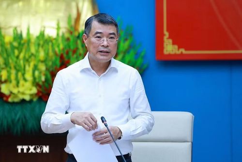 Thủ tướng Lê Minh Hưng làm việc với Ban Thường vụ Tỉnh ủy Phú Thọ về thực hiện nhiệm vụ phát triển kinh tế-xã hội. (Ảnh: Dương Giang/TTXVN) ​