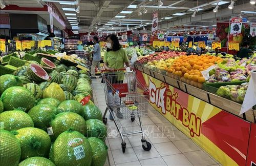 Siêu thị GO! TP Hồ Chí Minh triển khai hàng loạt chương trình khuyến mãi giá rẻ để thu hút người tiêu dùng. Ảnh tư liệu: Hương Giang/TTXVN