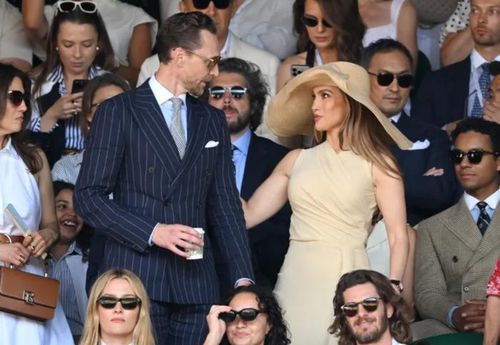 Tom Hiddleston, Jennifer Lopez và Nicole Kidman tham dự Giải quần vợt Wimbledon tại London. Ảnh: Getty Images