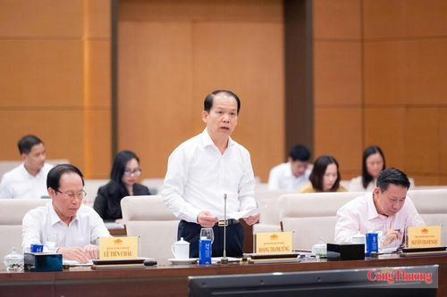 Bộ trưởng Bộ Tư pháp Hoàng Thanh Tùng trình bày tóm tắt tờ trình dự án luật.
