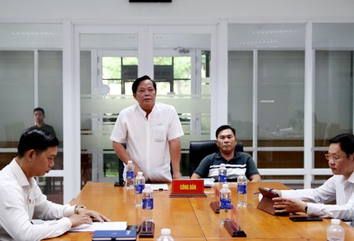 Ông Cao Văn Minh phát biểu tại buổi tiếp. Ảnh: TRỌNG HUY