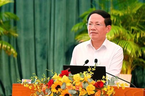 Chủ tịch UBND tỉnh Phạm Anh Tuấn phát biểu kết luận hội nghị. Ảnh: Đức Thụy