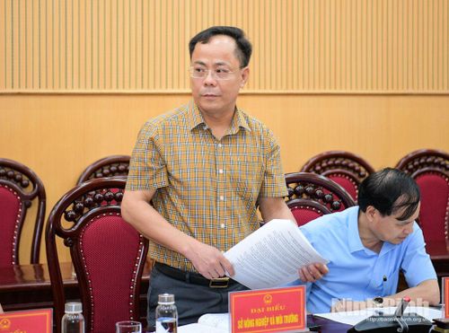 Đại diện Sở Nông nghiệp và Môi trường phát biểu tại hội nghị.