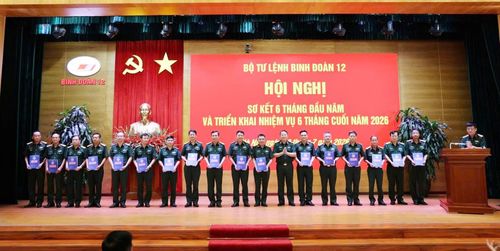 Một số hình ảnh tại Hội nghị sơ kết 6 tháng đầu năm 2026 của Binh đoàn 12.