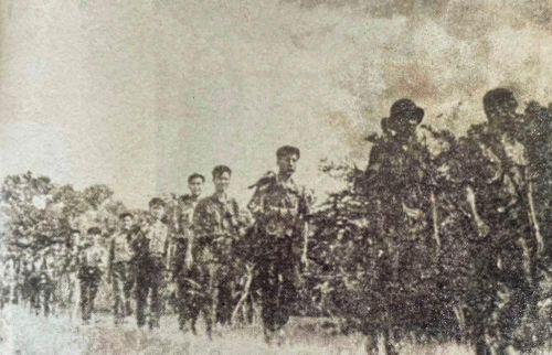 Tiểu đoàn 1 Long An hành quân vào chiến dịch năm 1972. ( Ảnh: Bộ Chỉ huy Quân sự Tây Ninh )