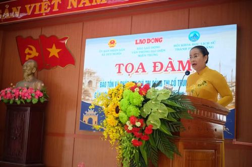 Bà Nguyễn Thị Anh Thi, Phó Chủ tịch UBND TP Đà Nẵng phát biểu tại tọa đàm.