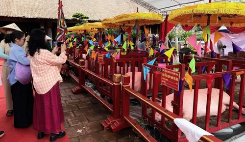 Khi lễ hội diễn ra, các “Ông Voi” được vệ sinh sạch sẽ, trang trí và đặt trên những chiếc cũi được chuẩn bị công phu. Trong tiếng trống, tiếng chiêng và cờ hội rực rỡ, người dân tổ chức rước các “Ông Voi” từ nhà “ông Đám” về đình Trà Cổ. 