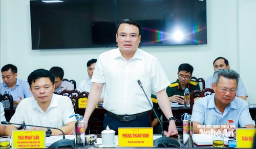 Phó Chủ tịch UBND tỉnh Phùng Thành Vinh phát biểu kết luận. Ảnh: Thành Duy
