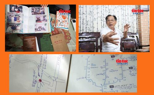 Những cuốn sổ tay sờn cũ, ghi chép tỉ mỉ hành trình quy tập và hàng trăm bản phác thảo sơ đồ tìm kiếm hài cốt liệt sĩ trong suốt hơn 47 năm ròng rã tìm đồng đội của bác sĩ Bản.