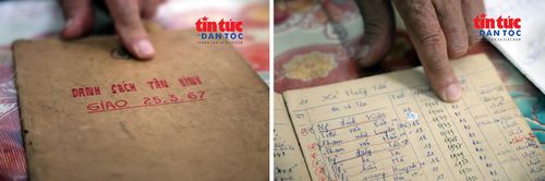 Nhiều cuốn sổ tay đã ngả vàng theo thời gian.