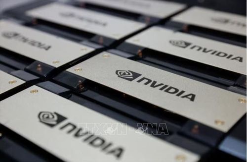 Siêu máy tính của Tập đoàn Nvidia  tại triển lãm công nghệ Foxconn ở Đài Loan (Trung Quốc) ngày 18/10/2023. Ảnh: REUTERS/TTXVN