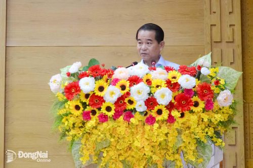 Đồng chí Thái Bảo, Phó Bí thư Thành ủy, Trưởng ban Tổ chức Thành ủy phát biểu chỉ đạo tại hội nghị. Ảnh: Phương Hằng